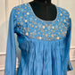 Bluebell Elegance Mull Chanderi Embroidered Anarkali Suit Set (RT1233)