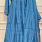 Bluebell Elegance Mull Chanderi Embroidered Anarkali Suit Set (RT1233)
