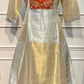 Golden Ember Dual Tone Metallic Shimmer Embroidered A-Line Kurta Set (RT1237)