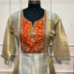 Golden Ember Dual Tone Metallic Shimmer Embroidered A-Line Kurta Set (RT1237)