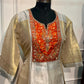 Golden Ember Dual Tone Metallic Shimmer Embroidered A-Line Kurta Set (RT1237)