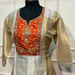 Golden Ember Dual Tone Metallic Shimmer Embroidered A-Line Kurta Set (RT1237)