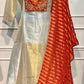 Golden Ember Dual Tone Metallic Shimmer Embroidered A-Line Kurta Set (RT1237)