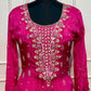 Rani Pink Premium Chinon Embroidered Anarkali Suit Set (RT1242)