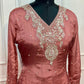 Dusty Rose Premium Chinon Embroidered Anarkali Suit Set (RT1240)
