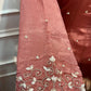 Dusty Rose Premium Chinon Embroidered Anarkali Suit Set (RT1240)