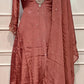 Dusty Rose Premium Chinon Embroidered Anarkali Suit Set (RT1240)