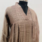 Mocha Mist Mull Chanderi Embroidered Anarkali Set (RT1245)