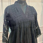 Midnight Noir Mull Chanderi Embroidered Anarkali Set (RT1244)