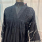 Midnight Noir Mull Chanderi Embroidered Anarkali Set (RT1244)