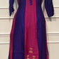 Royal Fuchsia Mull Chanderi Embroidered A-Line Suit Set (RT1255)