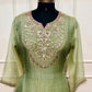Pistachio Bloom Salsa Embroidered A-Line Suit Set (RT1254)