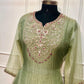 Pistachio Bloom Salsa Embroidered A-Line Suit Set (RT1254)
