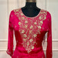Fuchsia Blossom Chinon Embroidered Anarkali Suit Set (RT1251)