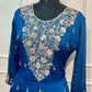 Regal Sapphire Chinon Embroidered Anarkali Suit Set (RT1252)