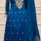 Regal Sapphire Chinon Embroidered Anarkali Suit Set (RT1252)