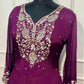 Royal Azure Chinon Embroidered Anarkali Suit Set (RT1250)