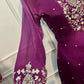 Royal Azure Chinon Embroidered Anarkali Suit Set (RT1250)