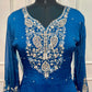 Royal Amethyst Chinon Embroidered Anarkali Suit Set (RT1249)