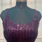 Royal Plum Sequin Silk One Minute Saree (RT1261)