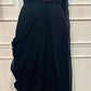Classic Black Sequin Silk One Minute Saree (RT1260)