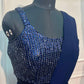 Midnight Navy Sequin Silk One Minute Saree (RT1259)