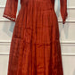 Rust Orange Mull Chanderi A-Line Suit Set (RT1275)