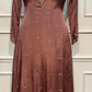 Mocha Elegance Chinon Embroidered Anarkali Suit Set (RT1279)