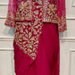 Rosé Royale Georgette Embroidered One Minute Saree (RT1281)