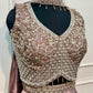 Majestic Dusty Mauve Metallic Embroidered Lehenga Choli Set with Organza-Style Dupatta (RT1285)