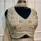 Regal Ivory Pearl Embroidered Jacquard Lehenga Choli with Sheer Embellished Dupatta (RT1284)