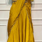 Regal Golden Mustard Embroidered Satin Lehenga Set with Draped Dupatta (RT1299)