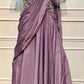 Enchanting Lavender Lilac Embroidered Satin Lehenga Set with Draped Dupatta (RT1300)