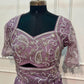 Enchanting Lavender Lilac Embroidered Satin Lehenga Set with Draped Dupatta (RT1300)