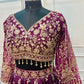 Wine Royale Banarasi Embroidered Lehenga Set (RT1290)