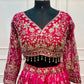 Fuchsia Royale Banarasi Embroidered Lehenga Set (RT1291)