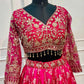 Fuchsia Royale Banarasi Embroidered Lehenga Set (RT1291)