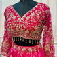 Fuchsia Royale Banarasi Embroidered Lehenga Set (RT1291)