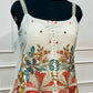 Ivory Bloom Georgette Embroidered Palazzo Set (RT1293)