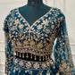 Royal Teal Banarasi Embroidered Lehenga Set (RT1289)