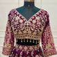 Wine Royale Banarasi Embroidered Lehenga Set (RT1290)