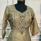 Olive Champagne Royale Embroidered Salsa Palazzo Suit Set (RT1308)