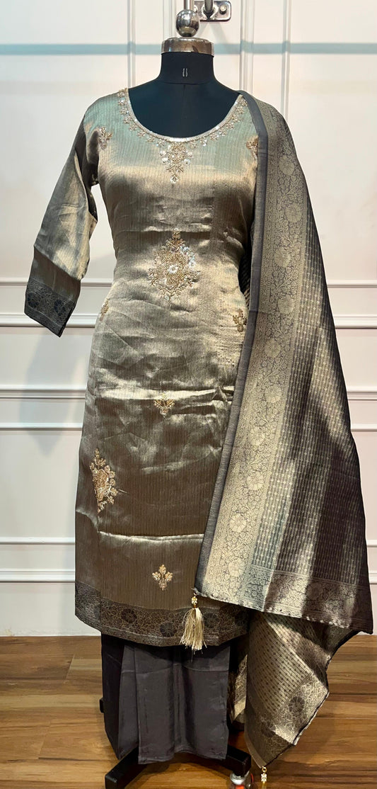 Meadow Mist Embellished Premium Giraff A-Line Suit Set (RT1301)