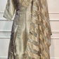 Champagne Sage Embroidered Salsa Kurta Set with Woven Dupatta (RT1311)