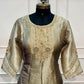 Champagne Sage Embroidered Salsa Kurta Set with Woven Dupatta (RT1311)