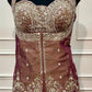 Antique Rose Salsa Sharara Ensemble with Statement Bodice (RT1323)