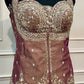 Antique Rose Salsa Sharara Ensemble with Statement Bodice (RT1323)