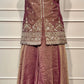 Antique Rose Salsa Sharara Ensemble with Statement Bodice (RT1323)