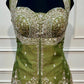Moss Green Salsa Sharara Ensemble with Ornate Bodice (RT1324)