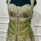 Moss Green Salsa Sharara Ensemble with Ornate Bodice (RT1324)